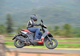 The tyres, wheels, suspension and chassis setup work towards making one crisp point -  the SR150 can handle!